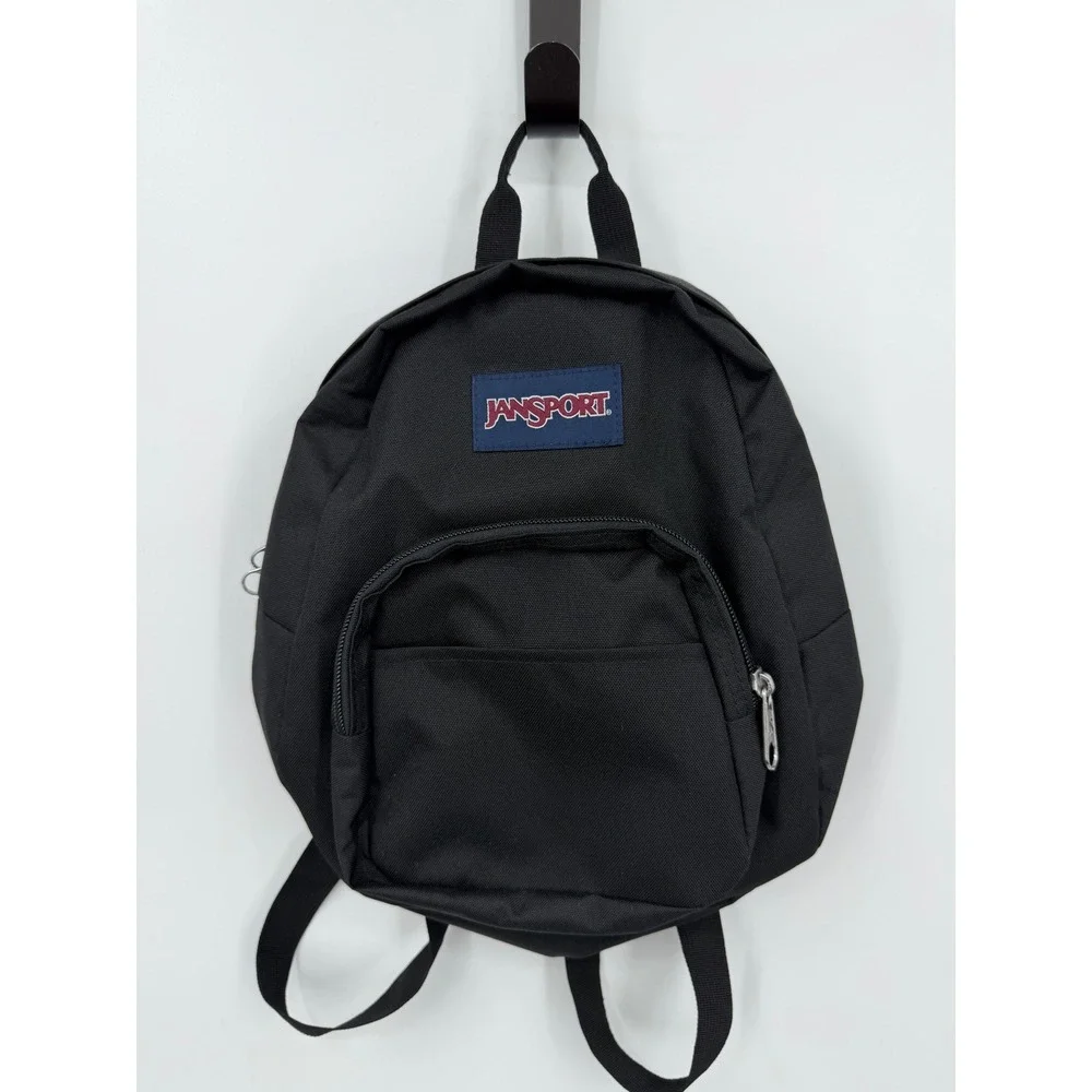JanSport Half Pint Backpack Women One Size Black Mini Utility Bag JS00TDH6